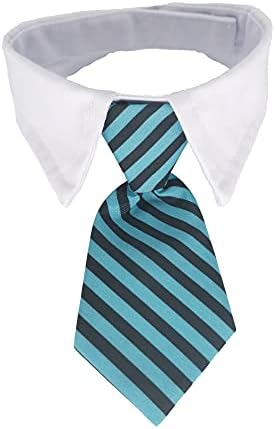 Вратовръзка за кучета VEDEM с яка-смокингом, Регулируема Вратовръзка за домашни любимци в Лента за малки кучета е Среден (Среден, Синьо-черен)
