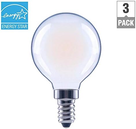 EcoSmart 40-Ватов Еквивалент led лампи с нажежаема жичка, G16.5, с регулируема яркост на Energy Star са с матово покритие за зъби с нажежаема жичка, мек Бял (3 броя)