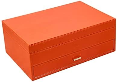 IRDFWH Кожена Ковчег За Бижута Ръчна Кутия За Съхранение на Бижута Огърлица, Пръстен, Обеци Ковчег За Бижута, Кожена Скоростна Кутия