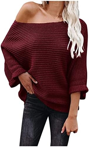 Дамски Пуловери С дълги Ръкави, Модни Обикновена Топли Плетени Пуловери, Зимни