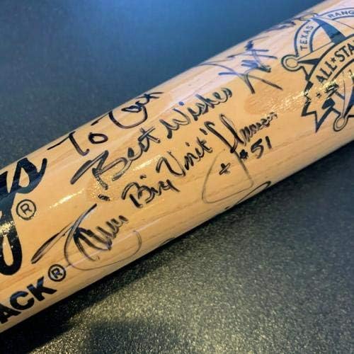 Ранди Джонсън Пусна играта 1995 г. All Star Game Прилеп Team, Подписана от Кеном Гриффи-младши PSA - С автограф от MLB Bats