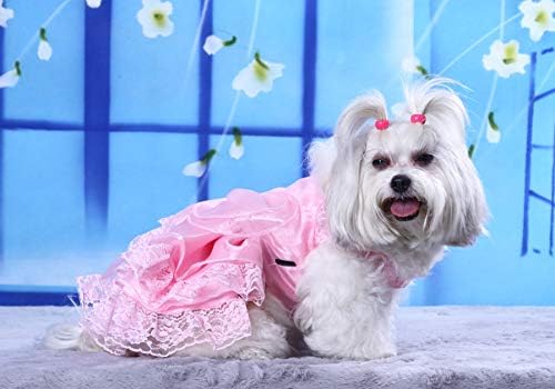 Doggy Dolly Автентично Облекло За домашни Кучета Розова Сватбена Рокля (XX-Small)