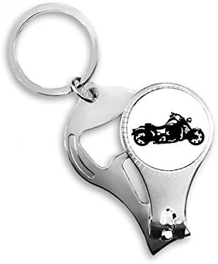 Мотоциклет Черна Илюстрация на Шаблон Ножица За Нокти Халка Ключодържател Отварачка за Бутилки Машина За Рязане