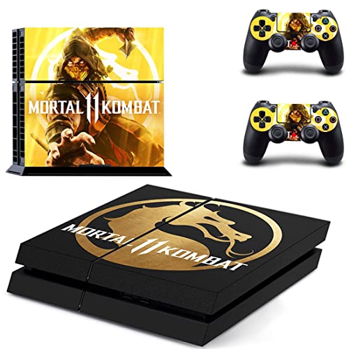 За PS4 ОБИЧАЙНАТА игра Ninja Mortal Best War Kombat X Стикер на корицата на PS4 или PS5 За конзолата PlayStation 4 или 5 и контролери Vinyl Стикер DUC-1666