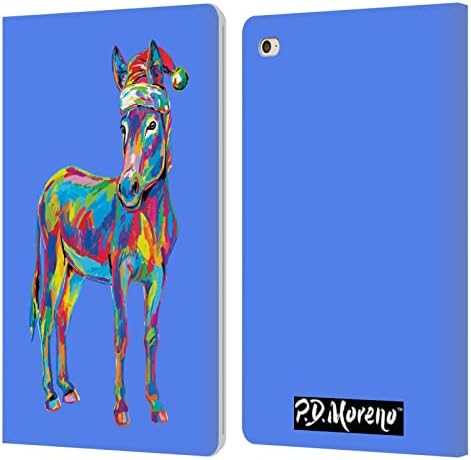 Дизайн на своята практика за главата Официално Лицензиран P. D. Moreno Penguin Коледа Animal Pop Colors Кожен Калъф-книжка-джобен формат и е Съвместим с Apple iPad Mini 4