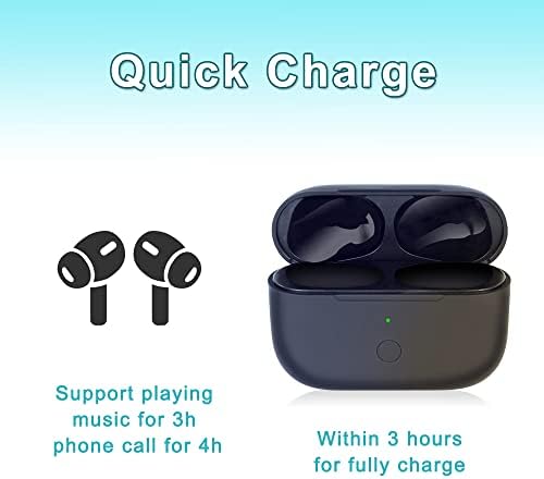 Калъф за безжичното зареждане + Смяна слушалки, Съвместими с Pro Калъф За Зарядното устройство Поддържа Синхронизация на сдвояване на Bluetooth, черен