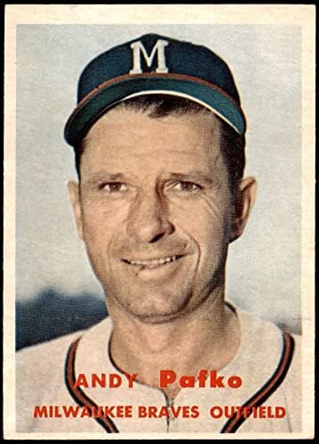 1957 Topps # 143 Анди Пафко Милуоки Брейвз (Бейзболна карта) в Ню Йорк Брейвз