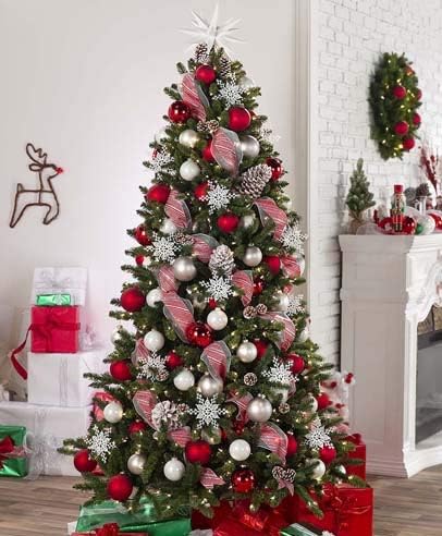 Коледната елха е Класическа Бальзамическая Смърч Пълна Форма Навесная 4-Подножието на Изкуствена Неосвещенная Празнична Коледна Елха с Метална Стойка, Зелена