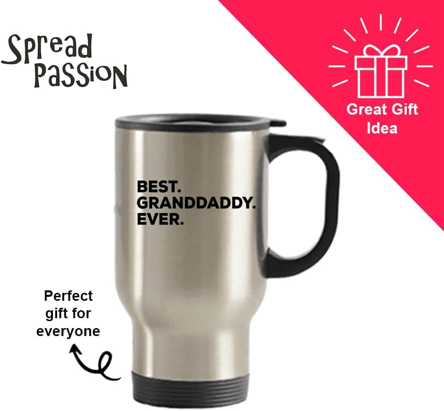 Пътна чаша SpreadPassion за дядо - най-Добрият дядо На светлината на Подаръци от дядо