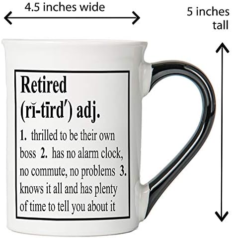 Чаша за пенсионери Вила Крийк, 16 грама. Керамични Кафеена Чаша За Пенсионери, Подаръци За Пенсионери