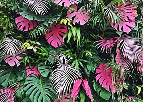 CORFOTO 9x6 фута Тропически Палмови Листа Фон Природа Цветни Растения Фон За Снимки Годишният Хавайски Банер за парти Luau Листата на Джунглата Фон Детски Душ Диви Аксесоари за Парти по случай рождения Ден на Тапети