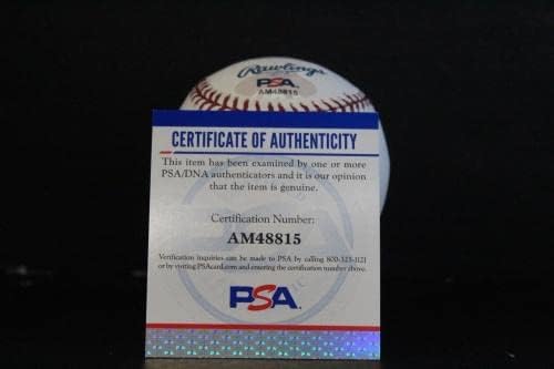 Бейзболен автограф с автограф на Дъсти Бейкър (84 серия WS) Auto PSA/DNA AM48815 - Бейзболни топки с автографи