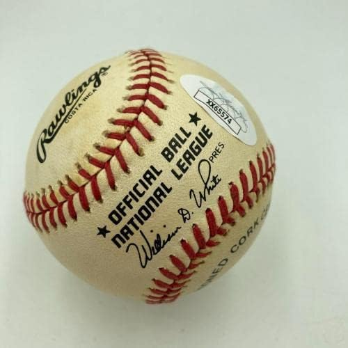 Уили Мейс е подписал Официален договор в Националната лига бейзбол JSA COA - Бейзболни топки с автографи