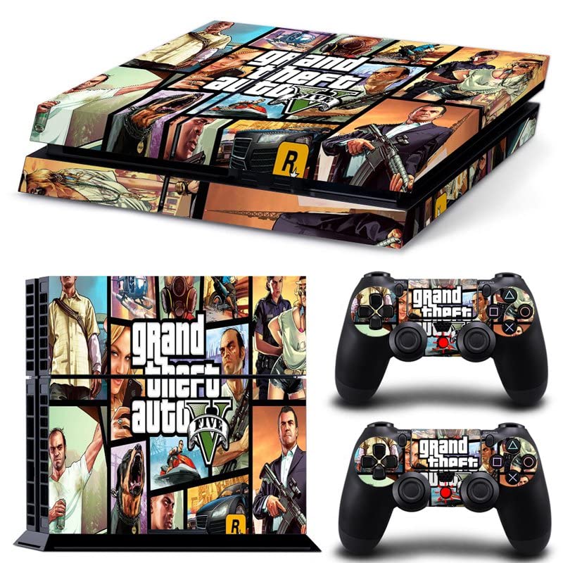 За PS5 ЦИФРОВА игра Grand GTA Theft And Auto Стикер за PS4 или PS5 за конзолата PlayStation 4 или 5 и контролери Vinyl Стикер DUC-5493