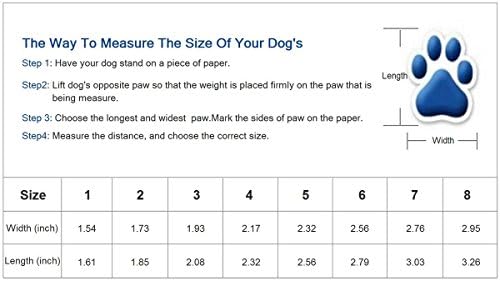 Дишащи обувки за кучета Lymenden, Окото обувки за кучета, Защита на лапите с Отразяващи и Регулируеми джапанки и устойчива на износване подметка, 4шт (8, синьо)