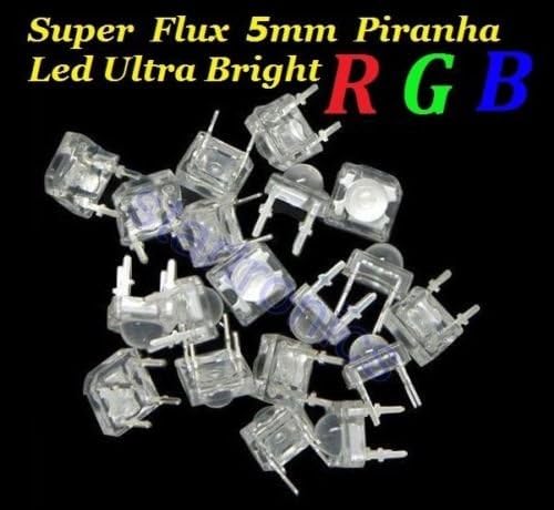 50шт 5 ММ 4Pin Superflux Piranha RGB Led Лампа Пълноцветен Общ Анод Led