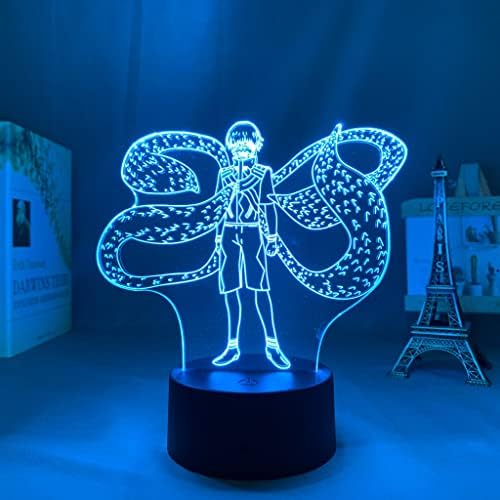 Голям Размер 16 Цвята Димиране на led нощна светлина Аниме Токио Гюл Outa за Декор Спални Подарък За Рожден Ден Манга 2 Тона led Лампа Токио Гюл Outa (Цвят: C)