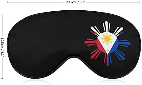 Маска за Очи с Флага на Филипинските Слънцето За Сън Меки Калъфи За Очите, Блокер Светлина, Превръзка на Очите и с Регулируема Каишка за Спане по време на Пътуване