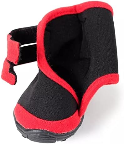 LOUYK 4 бр./компл., обувки за кучета, водоустойчив обувки за кучета с трайно плъзгане подметка за малки, Средни и Големи Кучета, стоки за домашни любимци на открито (Цвят: червен, размер: S Code)