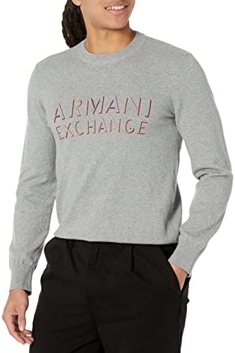 Мъжки пуловер A|X ARMANI EXCHANGE в стил Поп-музика с 2-тонен лого