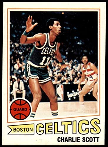1977 Topps # 125 Чарли Скот Бостън Селтикс (баскетболно карта) NM Селтикс UNC