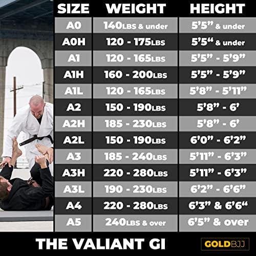 Златна форма за джу-джицу с Перлата на Переплетением BJJ Valiant Gi - Супертяжеловес 550 гориво - IBJJF Legal