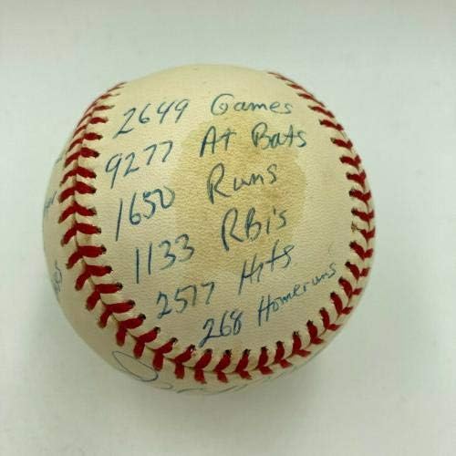 Джо Морган Подписа Едро Вписан Индикатор на кариерата на футболист Реджи Джексън СОА - Бейзболни топки с автографи