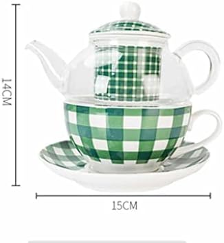 Керамичен чайник XWOZYDR, Чай, Бвп Чайник, Керамична чаша, Комплект за следобеден чай, Домакински tea (Цвят: A, Размер: 14 см)