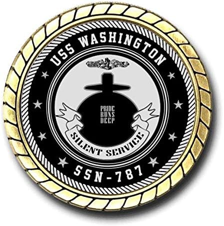 USS Washington SSN-Монета повикване подводница 787 на ВМС на САЩ - Официално лицензирани