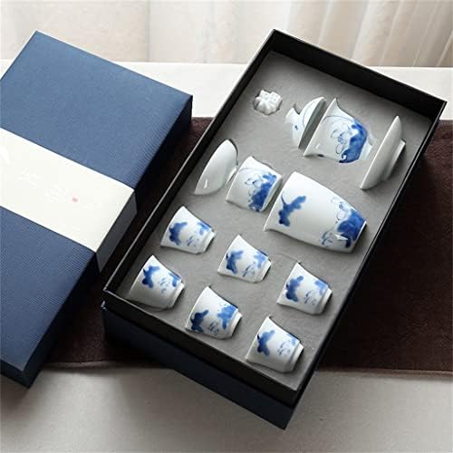 CXDTBH Бял порцелан креативна ръчно рисувани чай кунг-фу капак на купата керамични чаена чаша пълен набор от