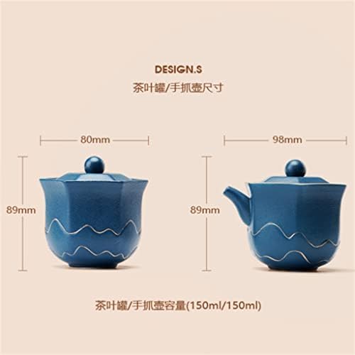 SDFGH Пътен Чай набор от Кунг-фу, уреди за домашно варене, Керамични Чаена Чаша, Преносим поднос за чай на открито (Цвят: E, размер: както е показано)
