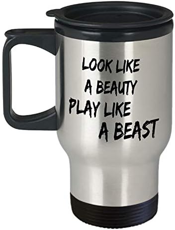 Утайка от Пътна чаша за лакросса, Най-Забавната Уникална Чаена чаша за wimps, Идеална идея за мъже, жени, Изглежда като красива дама, Игра като звяр
