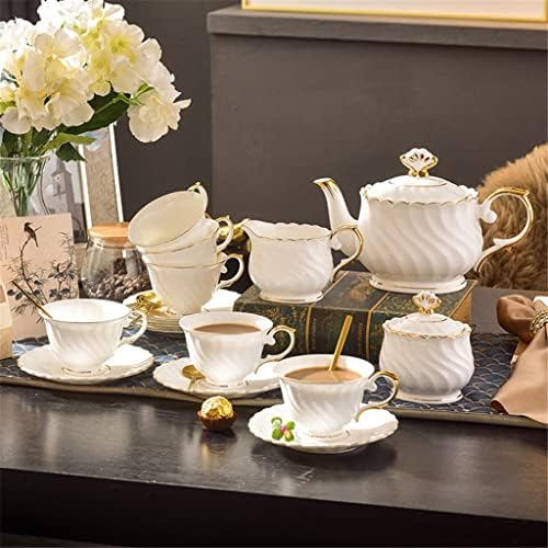 Кафе Сервиз от Костен порцелан HOUKAI със Златен рисувани, Следобеден Чай, Малка Чаена чаша, Подарък За нов дом (Цвят: E)