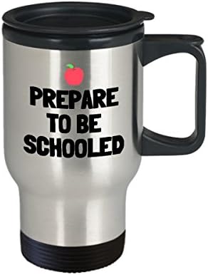 Забавна чаша за учители - Идея за подарък образование учител - Подарък за учители - Забавната идея за подарък на учител - Пригответе се за учене