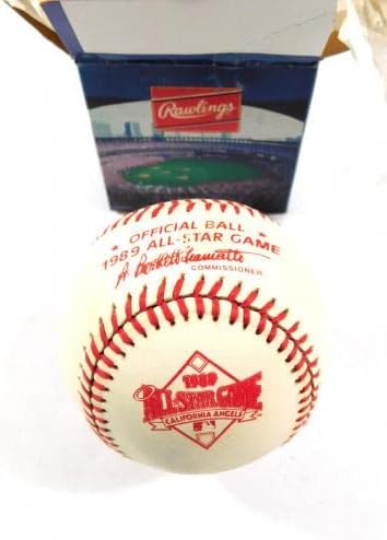 Официален бейзболен мач на звездите 1989 г. Кевин Мичел Калифорния ангели С автограф от бейсболистов