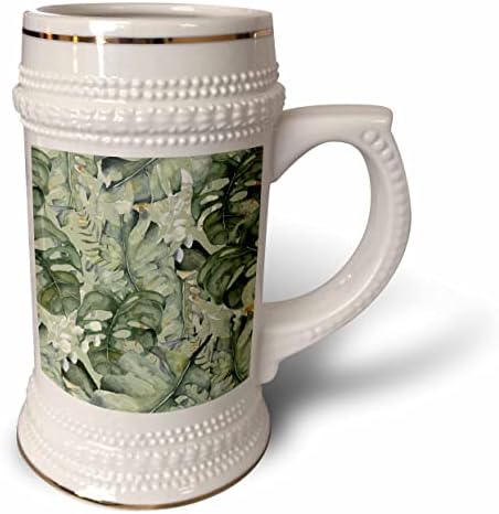 3D Роза Кэсси Питърс Абстрактно - Абстрактни Тропически растения - Стъклена чаша с 22 грама (stn_354242_1)
