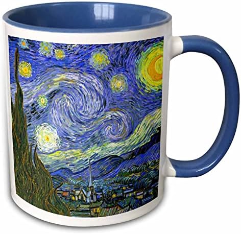 3росмотрите Звездна нощ на Винсент ван Гог 1889 г. - известното изобразително изкуство майстори. - Чаши (mug_155638_6)