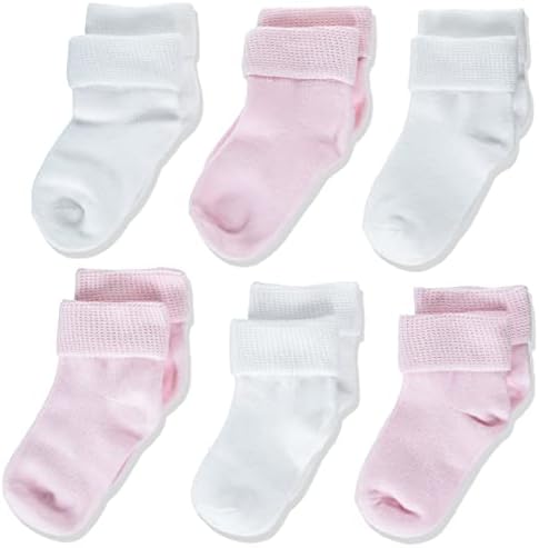 Детски Памучни чорапи с белезници Essentials Унисекс, 6 Двойки
