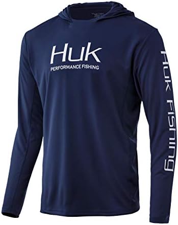 Мъжки hoody Huk Icon X с качулка | Риза за изпълнения с дълъг ръкав и защита от слънцето UPF 30+