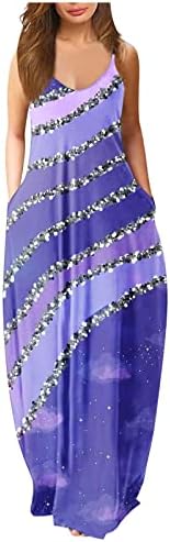 FQZWONG Летни Рокли за Жените 2023 Елегантни Вечерни Модни Клубни Дълги Sundresses Реколта Макси Секси Плажни Дрехи за Почивка на Курорт