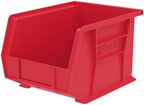 Висящи съдове Akro-Mils 30239 AkroBins за пластмасова кутия за съхранение, (11 x 8 x 7 инча), Зелено (6 опаковки)