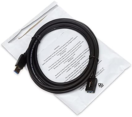 Удлинительный кабел Basics USB-A 3.0 от 10 пакети, от един мъж към една жена, Високоскоростен пренос на 4,8 Gbit/s, Позлатени конектори, 9,8 фута, черен