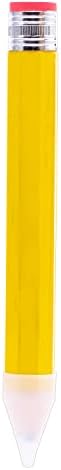 KR. LIF 14-инчов гигантски молив за подпори, Забавен голям молив-гигант, Необичайни моливи fat and huge за декор, играчки и награди (жълт)