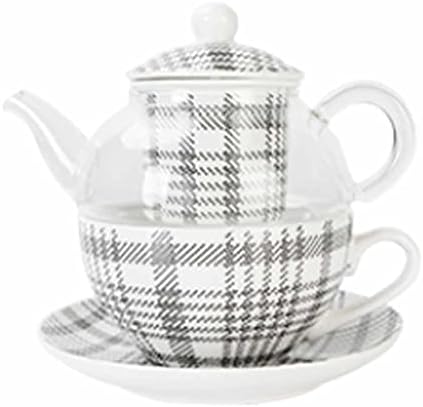Керамичен чайник XWOZYDR, Чай, Бвп Чайник, Керамична чаша, Комплект за следобеден чай, Домакински tea (Цвят: A, Размер: 14 см)